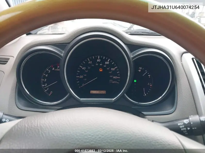 2004 Lexus Rx 330 VIN: JTJHA31U640074254 Lot: 41573663