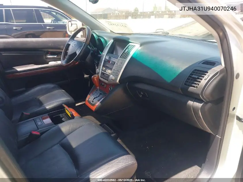 2004 Lexus Rx 330 VIN: JTJHA31U940070246 Lot: 42232582