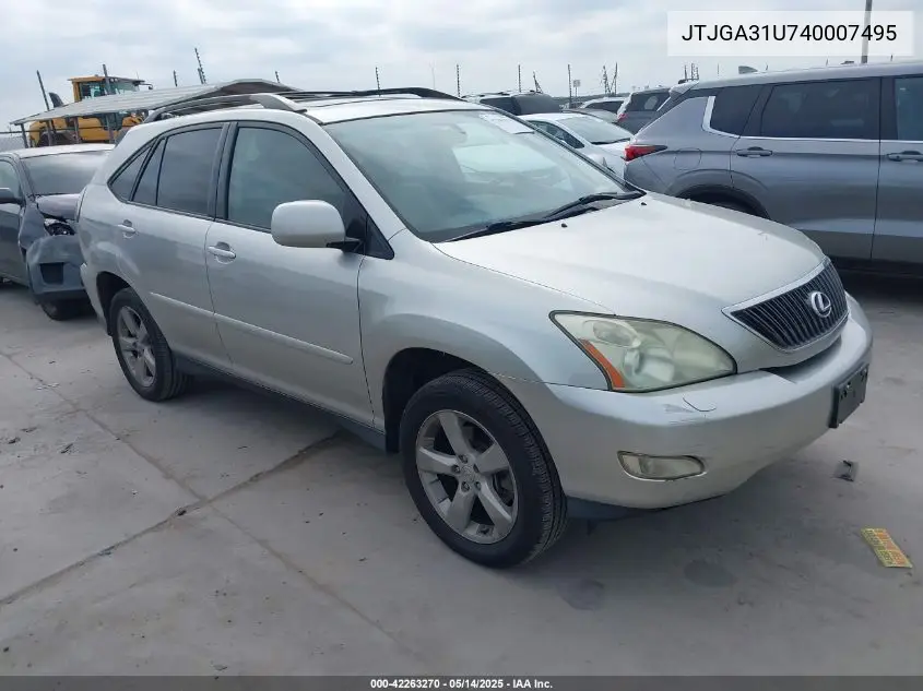 2004 Lexus Rx 330 VIN: JTJGA31U740007495 Lot: 42263270