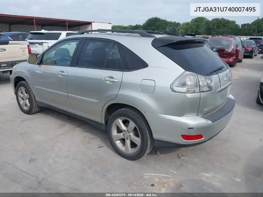 2004 Lexus Rx 330 VIN: JTJGA31U740007495 Lot: 42263270