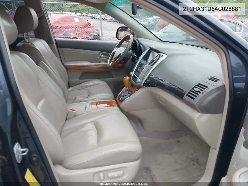 2004 Lexus Rx 330 VIN: 2T2HA31U64C028881 Lot: 42270205