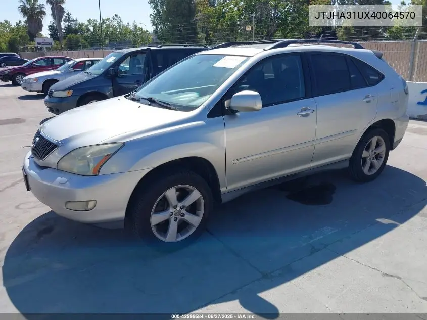 2004 Lexus Rx 330 VIN: JTJHA31UX40064570 Lot: 42596584