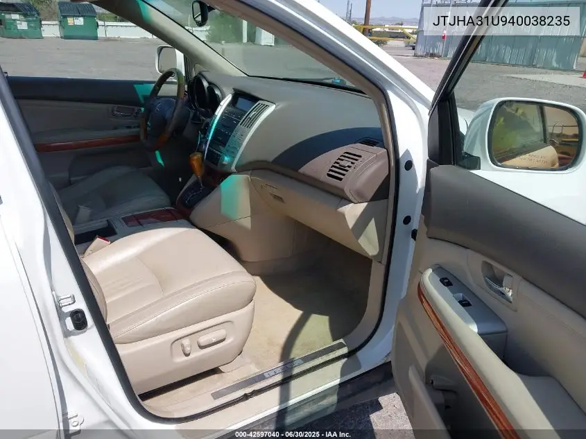 2004 Lexus Rx 330 VIN: JTJHA31U940038235 Lot: 42597040