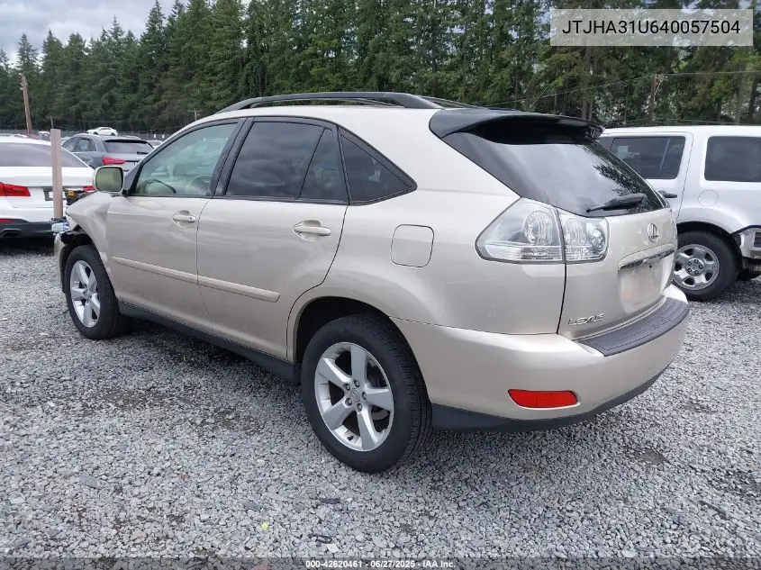 2004 Lexus Rx 330 VIN: JTJHA31U640057504 Lot: 42620461