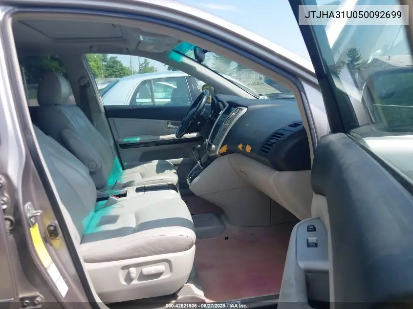 2005 Lexus Rx 330 VIN: JTJHA31U050092699 Lot: 42621606