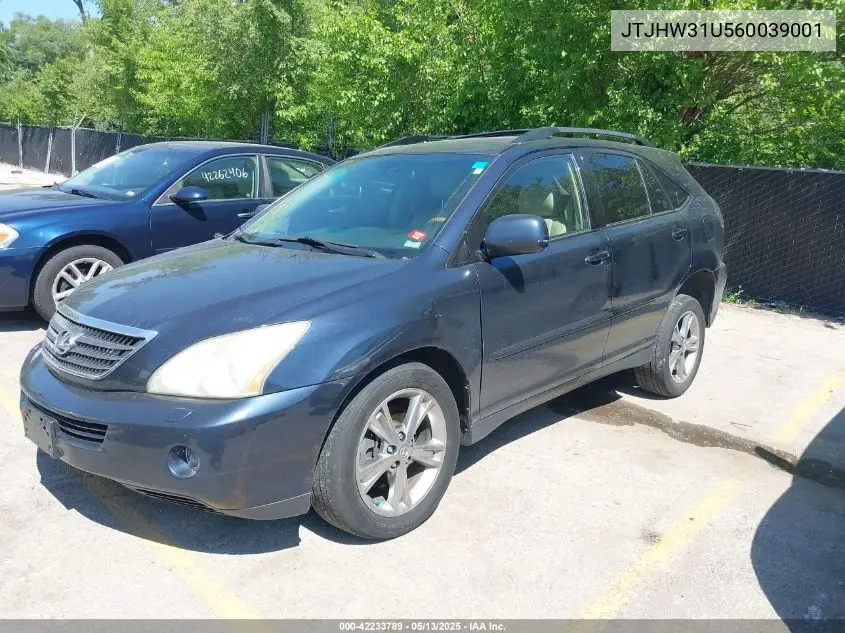 2006 Lexus Rx 400H VIN: JTJHW31U560039001 Lot: 42233789