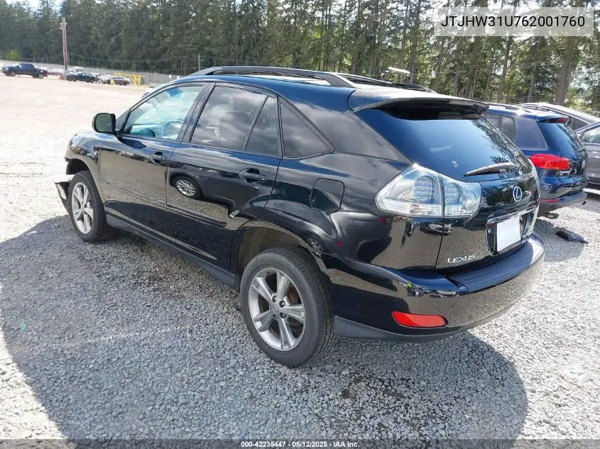 2006 Lexus Rx 400H VIN: JTJHW31U762001760 Lot: 42235447
