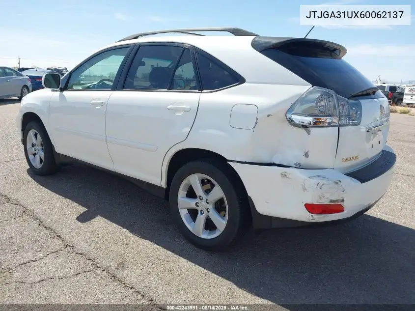 2006 Lexus Rx 330 VIN: JTJGA31UX60062137 Lot: 42243991