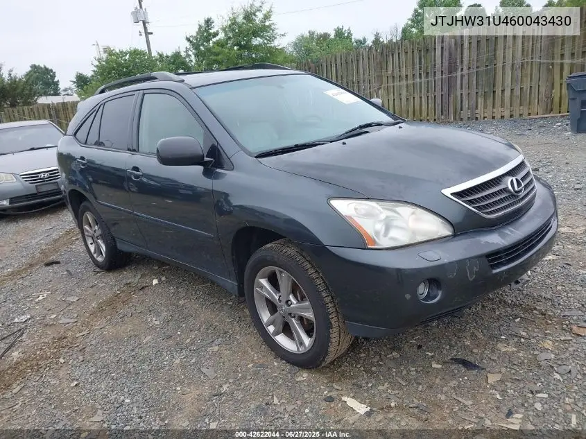 2006 Lexus Rx 400H VIN: JTJHW31U460043430 Lot: 42622044