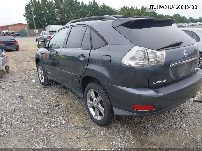 2006 Lexus Rx 400H VIN: JTJHW31U460043430 Lot: 42622044