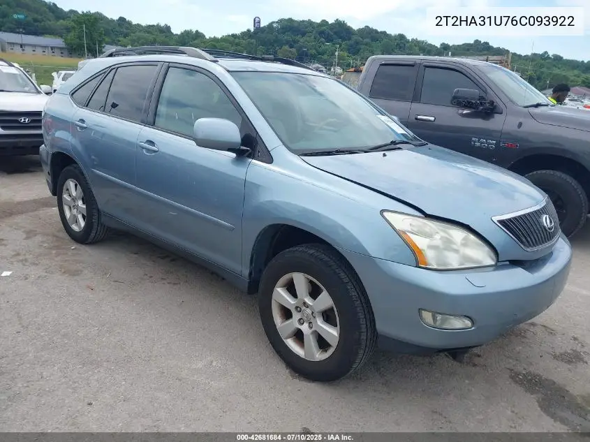 2006 Lexus Rx 330 VIN: 2T2HA31U76C093922 Lot: 42681684