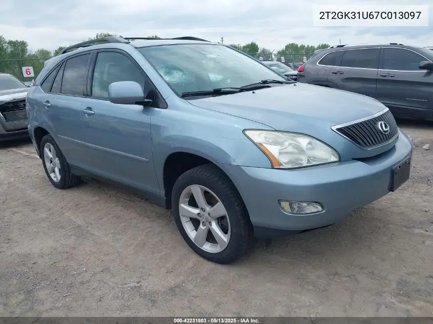 2007 Lexus Rx 350 VIN: 2T2GK31U67C013097 Lot: 42231803