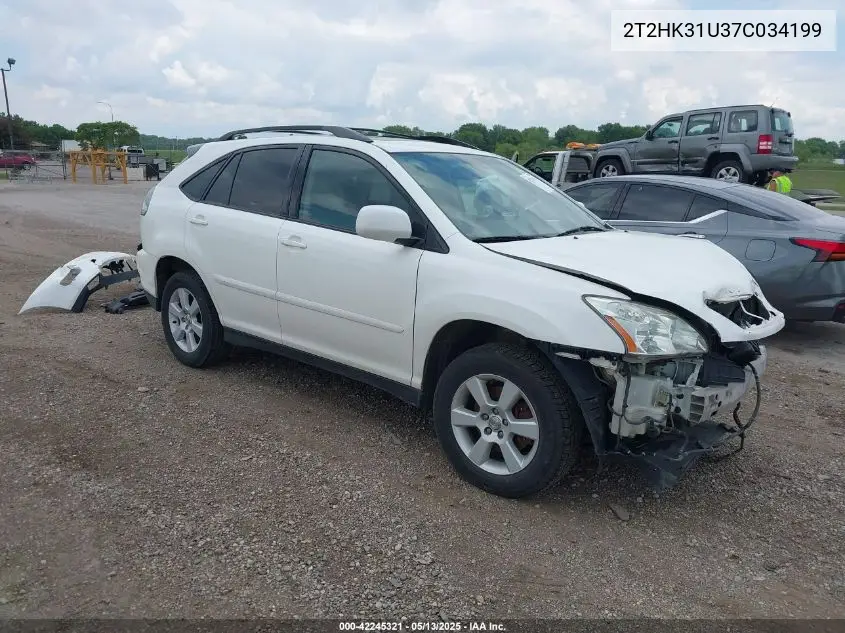 2007 Lexus Rx 350 VIN: 2T2HK31U37C034199 Lot: 42245321