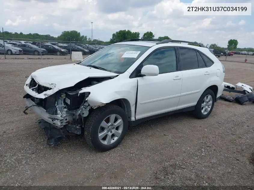 2007 Lexus Rx 350 VIN: 2T2HK31U37C034199 Lot: 42245321