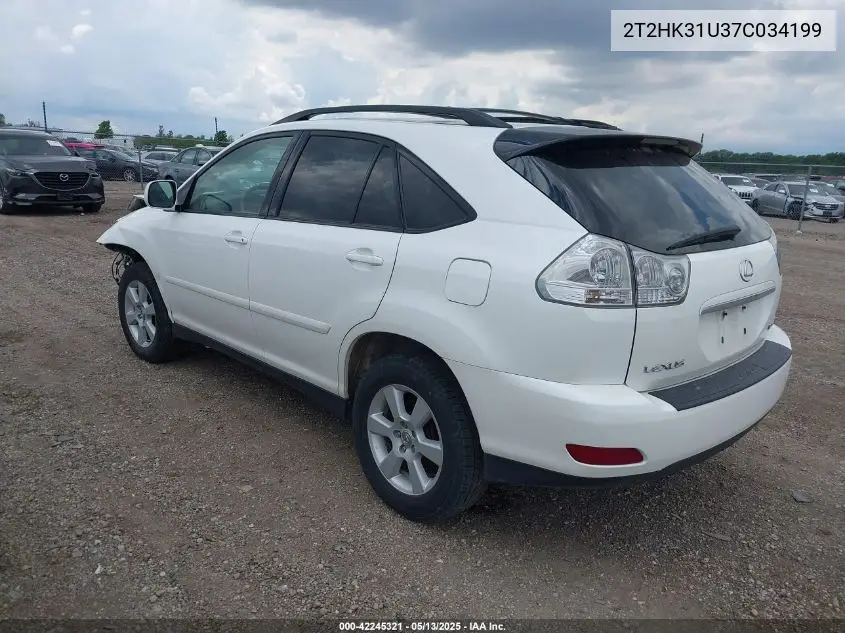 2007 Lexus Rx 350 VIN: 2T2HK31U37C034199 Lot: 42245321