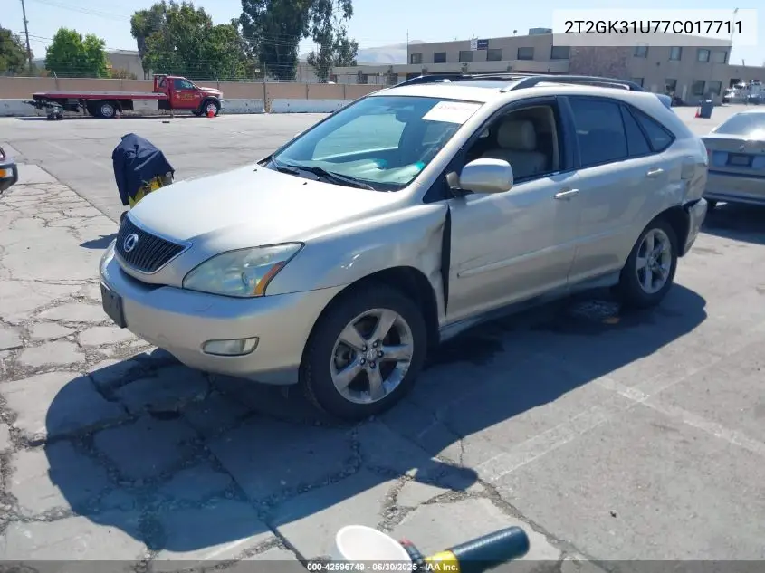 2007 Lexus Rx 350 VIN: 2T2GK31U77C017711 Lot: 42596749
