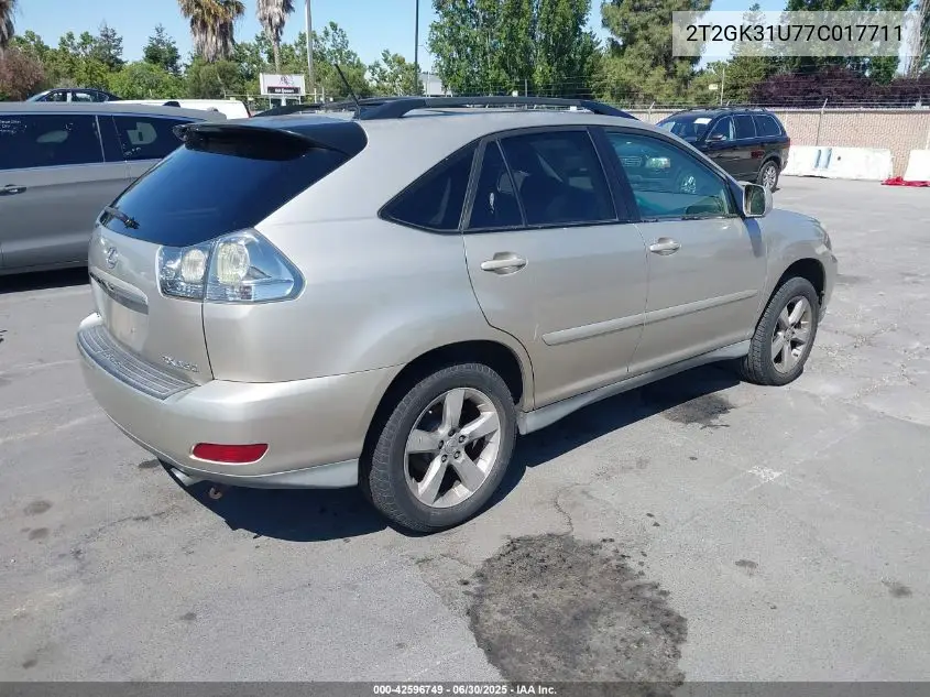 2007 Lexus Rx 350 VIN: 2T2GK31U77C017711 Lot: 42596749