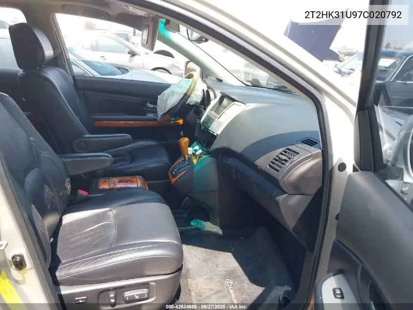 2007 Lexus Rx 350 VIN: 2T2HK31U97C020792 Lot: 42624668