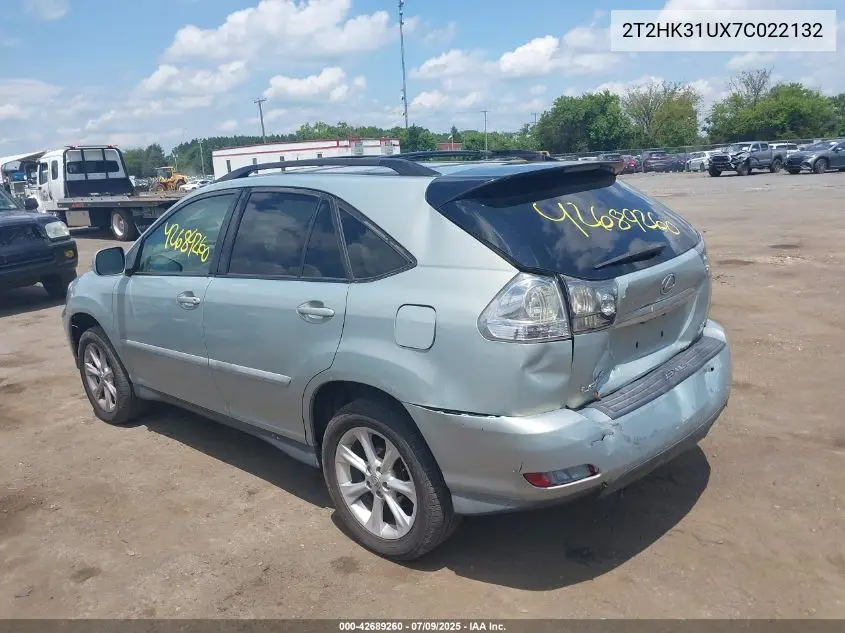 2007 Lexus Rx 350 VIN: 2T2HK31UX7C022132 Lot: 42689260