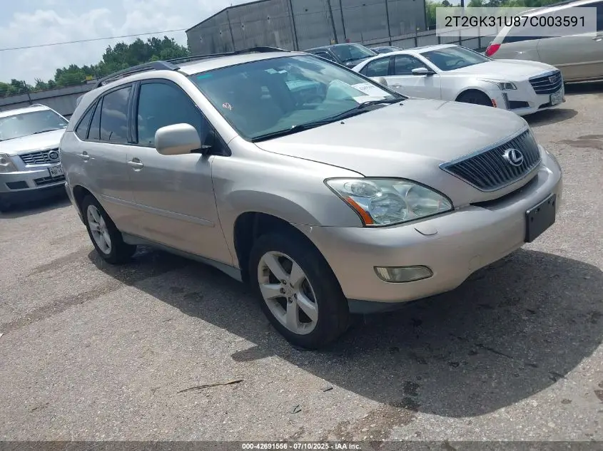 2007 Lexus Rx 350 VIN: 2T2GK31U87C003591 Lot: 42691556