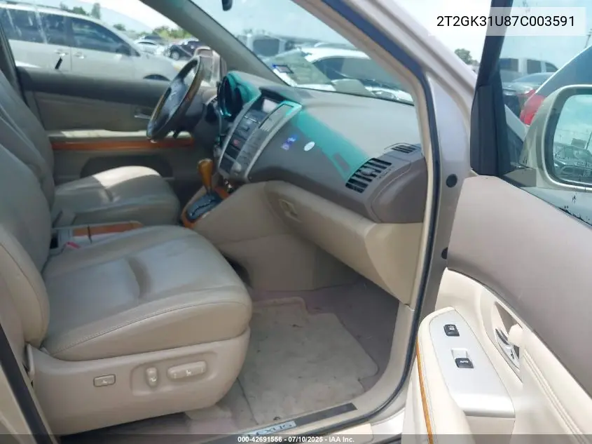 2007 Lexus Rx 350 VIN: 2T2GK31U87C003591 Lot: 42691556