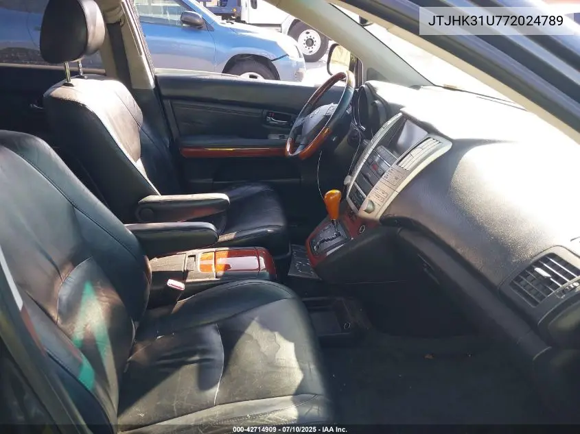 2007 Lexus Rx 350 VIN: JTJHK31U772024789 Lot: 42714909