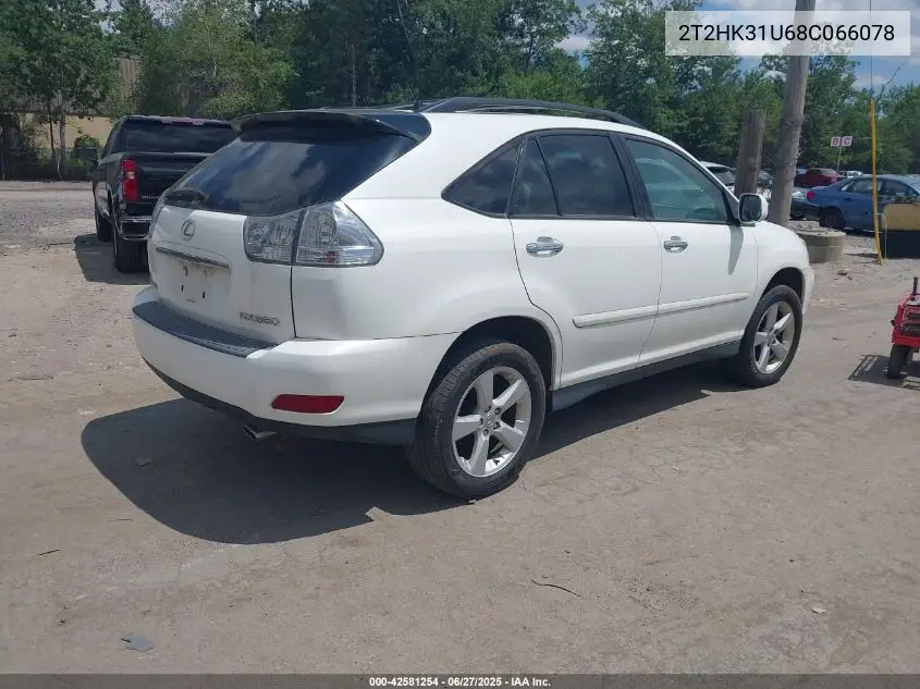 2008 Lexus Rx 350 VIN: 2T2HK31U68C066078 Lot: 42581254