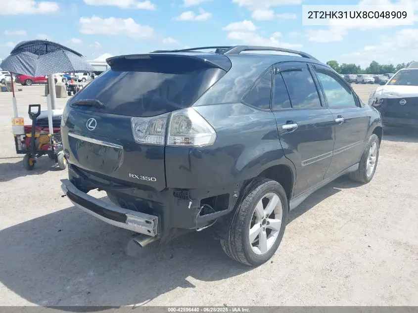 2008 Lexus Rx 350 VIN: 2T2HK31UX8C048909 Lot: 42596440