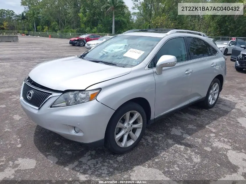 2010 Lexus Rx 350 VIN: 2T2ZK1BA7AC040432 Lot: 42254745