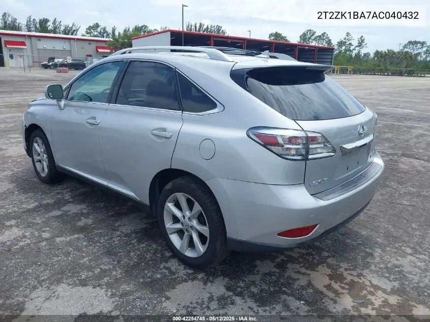 2010 Lexus Rx 350 VIN: 2T2ZK1BA7AC040432 Lot: 42254745