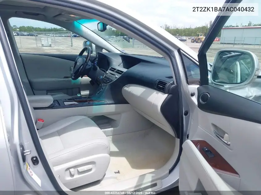2010 Lexus Rx 350 VIN: 2T2ZK1BA7AC040432 Lot: 42254745