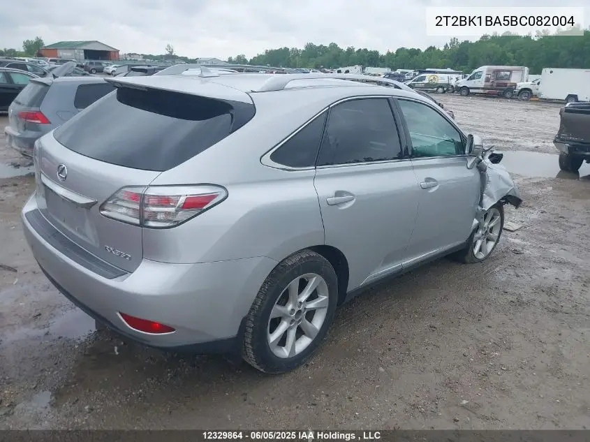2011 Lexus Rx 350 VIN: 2T2BK1BA5BC082004 Lot: 12329864