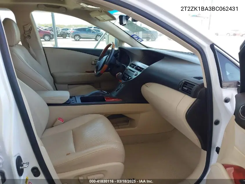 2011 Lexus Rx 350 VIN: 2T2ZK1BA3BC062431 Lot: 41830116