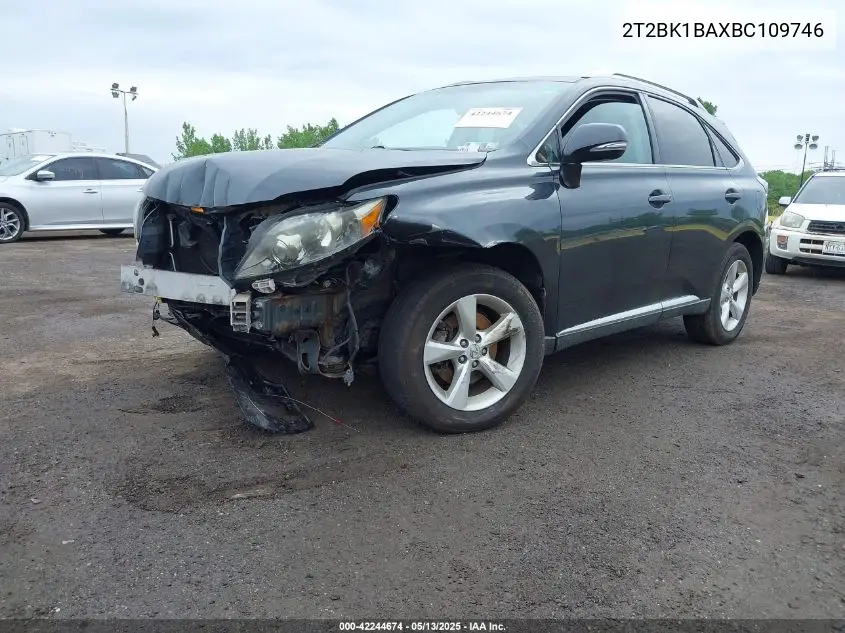 2011 Lexus Rx 350 VIN: 2T2BK1BAXBC109746 Lot: 42244674
