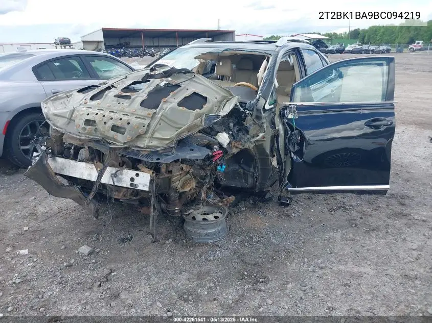2011 Lexus Rx 350 VIN: 2T2BK1BA9BC094219 Lot: 42261541