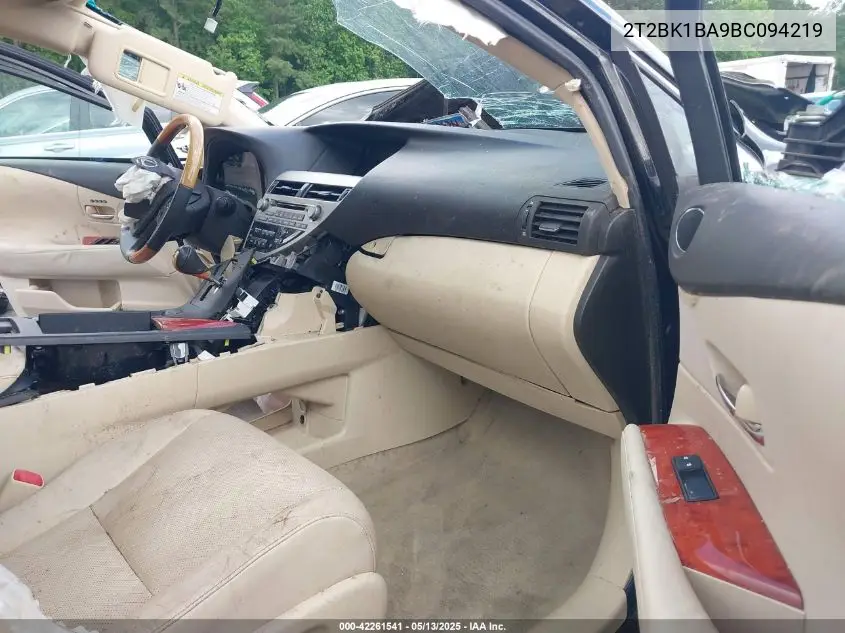 2011 Lexus Rx 350 VIN: 2T2BK1BA9BC094219 Lot: 42261541