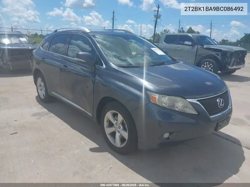 2011 Lexus Rx 350 VIN: 2T2BK1BA9BC086492 Lot: 42577888