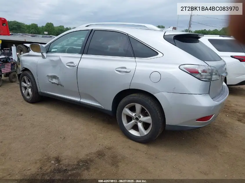 2011 Lexus Rx 350 VIN: 2T2BK1BA4BC083970 Lot: 42578913