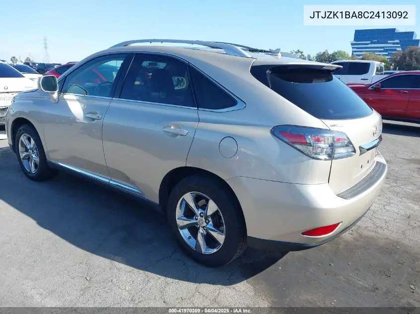 2012 Lexus Rx 350 VIN: JTJZK1BA8C2413092 Lot: 41970309