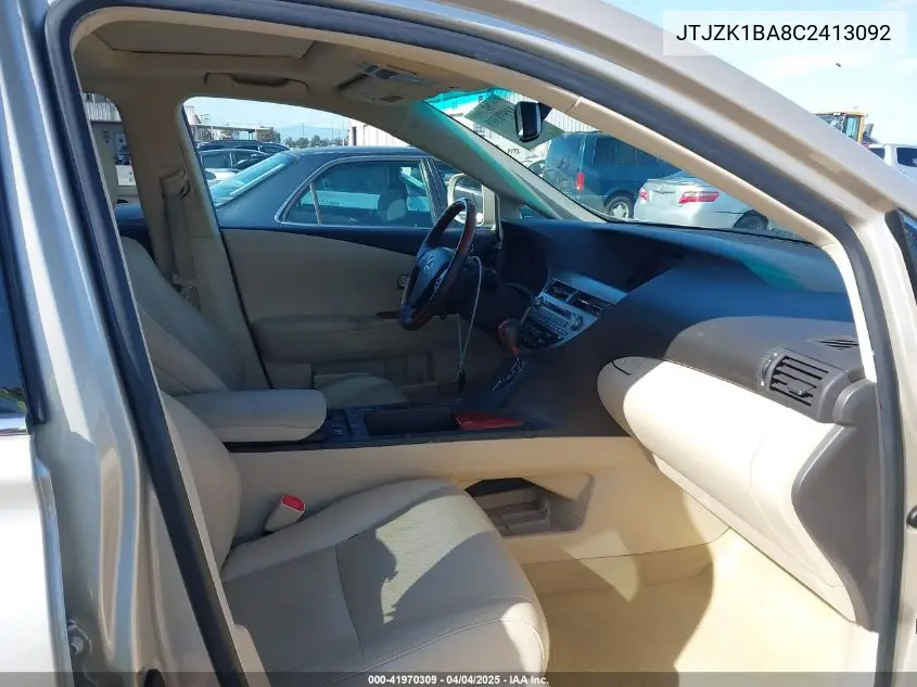 2012 Lexus Rx 350 VIN: JTJZK1BA8C2413092 Lot: 41970309