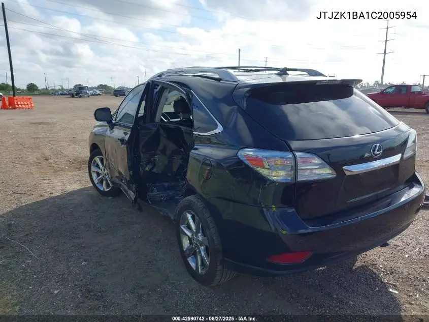 2012 Lexus Rx 350 VIN: JTJZK1BA1C2005954 Lot: 42590742