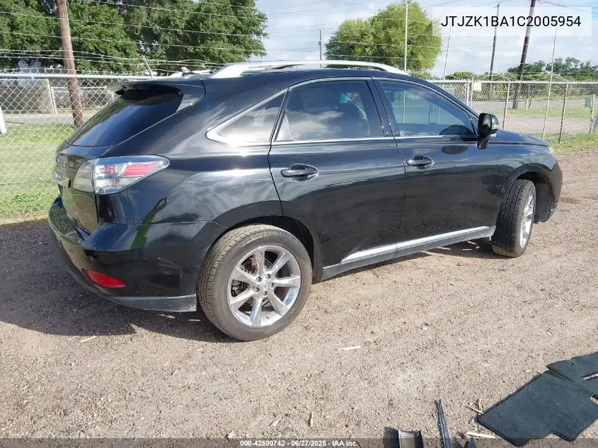 2012 Lexus Rx 350 VIN: JTJZK1BA1C2005954 Lot: 42590742