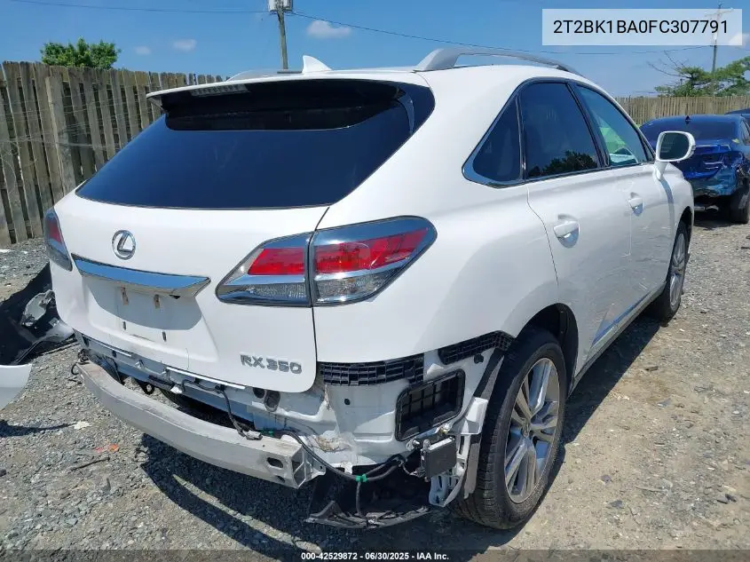 2015 Lexus Rx 350 VIN: 2T2BK1BA0FC307791 Lot: 42529872
