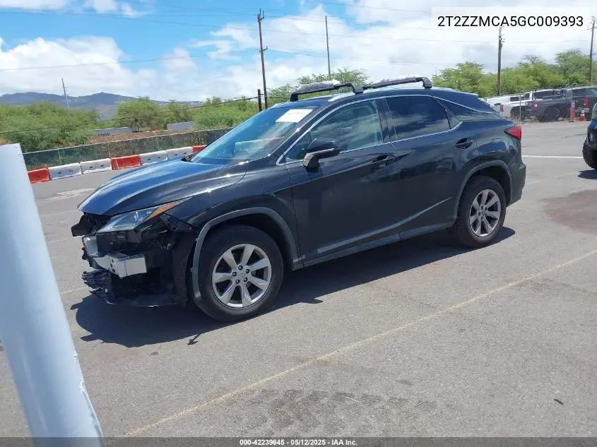 2016 Lexus Rx 350 VIN: 2T2ZZMCA5GC009393 Lot: 42239645