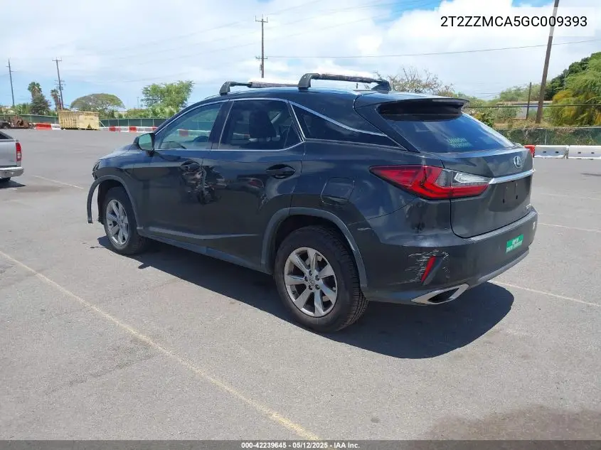 2016 Lexus Rx 350 VIN: 2T2ZZMCA5GC009393 Lot: 42239645