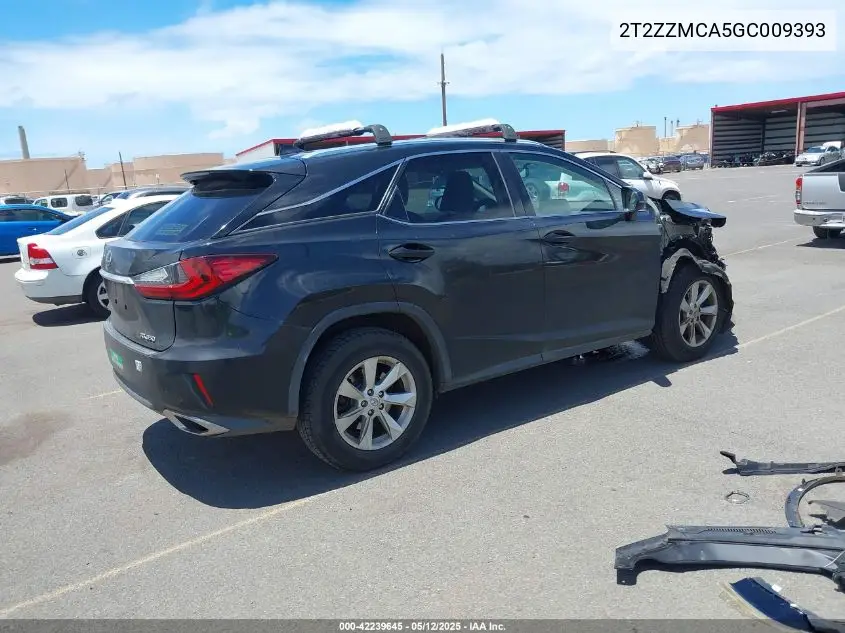 2016 Lexus Rx 350 VIN: 2T2ZZMCA5GC009393 Lot: 42239645