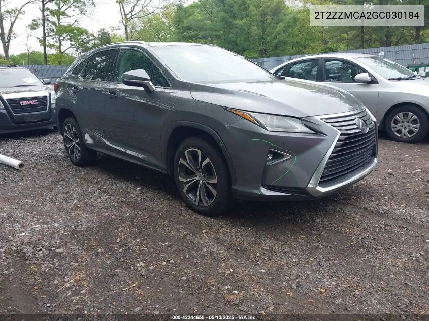 2016 Lexus Rx 350 VIN: 2T2ZZMCA2GC030184 Lot: 42244658