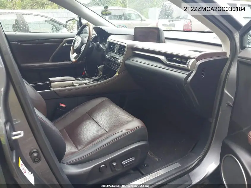 2016 Lexus Rx 350 VIN: 2T2ZZMCA2GC030184 Lot: 42244658