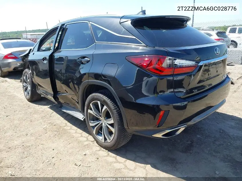 2016 Lexus Rx 350 VIN: 2T2ZZMCA6GC028776 Lot: 42256544