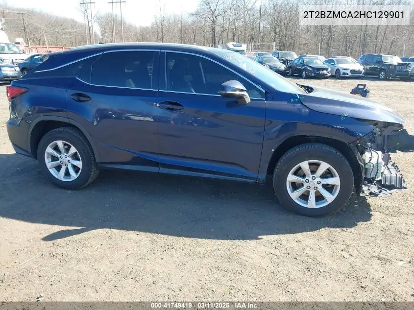 2017 Lexus Rx 350 VIN: 2T2BZMCA2HC129901 Lot: 41749419